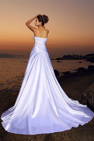 Robe de mariée distinguee longue avec perle de mode de bal de traîne moyenne - Photo 2