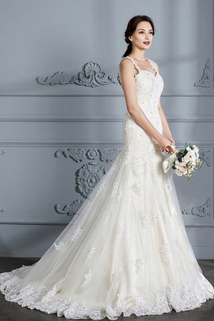 Robe de mariée naturel de traîne moyenne manche nulle de sirène au bord de la mer - Photo 6