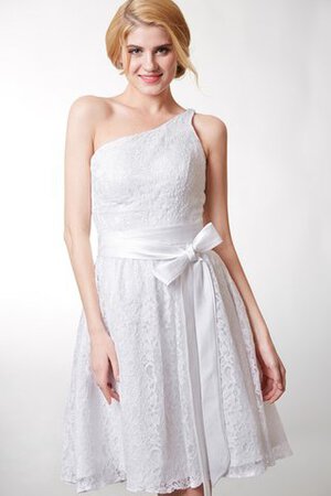 Spaghetti Träger A-Linie Reißverschluss Abschlusskleid mit Blume mit Bordüre - Bild 1