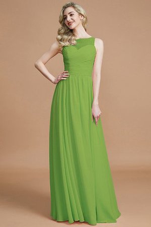 Vestido de Dama de Honor de Barco de Natural de Hasta el suelo de Sin mangas - Foto 19