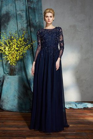 Robe mère de mariée naturel a-ligne appliques col u profond de princesse - Photo 1