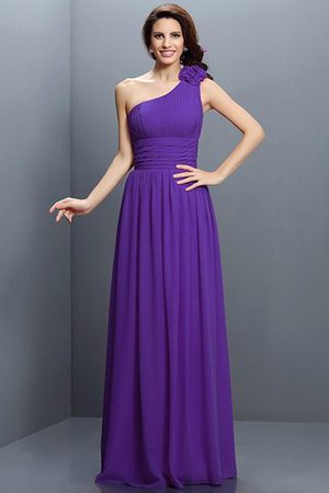 Prinzessin One Schulter Reißverschluss Bodenlanges Sittsames Brautjungfernkleid - Bild 24