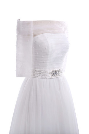 Elastischer Satin schwingendes besonderes romantisches formelles Brautkleid mit Knöpfen - Bild 5