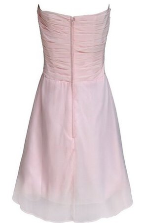 Abito da Damigella in Chiffon con Criss-cross Senza Maniche Naturale con Seghettato A-Line - Foto 4
