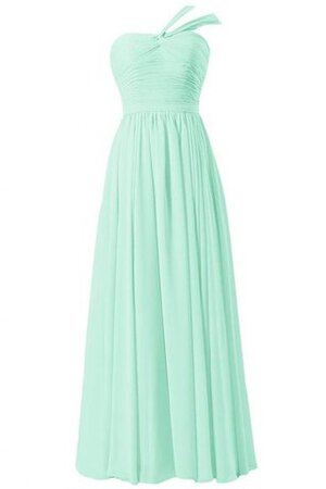 Ein Schulter A-Line Reißverschluss bodenlanges Brautjungfernkleid aus Chiffon - Bild 1