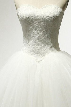 Robe de mariée naturel avec décoration dentelle de mode de bal textile en tulle manche nulle - Photo 3