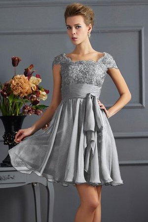 A-Linie Normale Taille Prinzessin Chiffon Brautjungfernkleid mit Bordüre - Bild 27