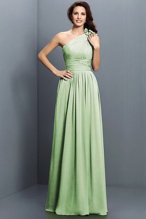 Robe demoiselle d'honneur longue de princesse en chiffon avec fronce manche nulle - Photo 25