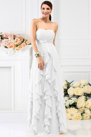 Abito da Damigella con Piega A-Line Cerniera A Terra in Chiffon - Foto 28