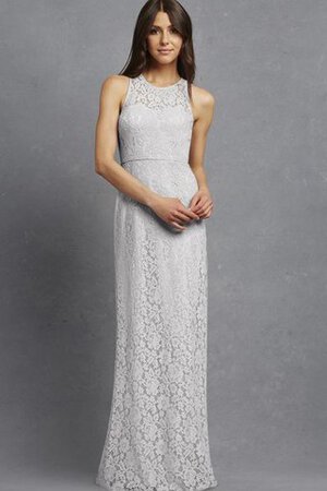 Vestido de Dama de Honor de Sin mangas de Joya de Espalda con ojo de cerradura - Foto 6