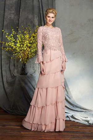 Robe mère de mariée longue encolure ronde avec zip avec chiffon maillot - Photo 5
