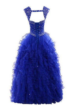 Dom breiter Träger glamouröses stilvolles luxus Ballkleid mit Juwel Mieder - Bild 6