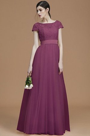 A Linie Prinzessin Normale Taille Brautjungfernkleid mit Schleife mit Gürtel - Bild 8