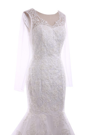 Glamouroso&Dramatico Vestido de Novia de Capa Multi de Pura espalda de Encaje Adorno - Foto 5
