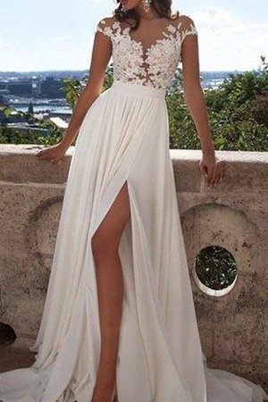 Robe de mariée longue sexy naturel de princesse a-ligne - Photo 2