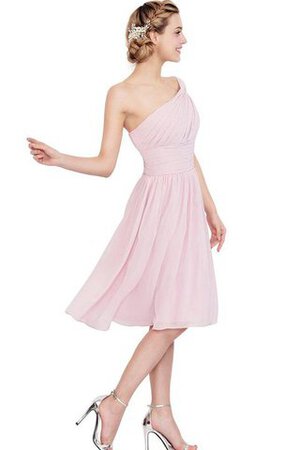 Abito Homecoming alta vita con Increspato A-Line monospalla al ginocchio in Chiffon - Foto 3