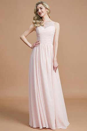 Robe demoiselle d'honneur de col bateau de princesse avec chiffon a-ligne ruché - Photo 26