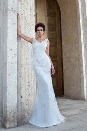 Robe de mariée naturel intemporel longue manche nulle de sirène - Photo 1