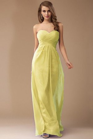 Empire Taille Ärmelloses Enges Chiffon Bodenlanges Brautjungfernkleid - Bild 8