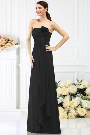 Robe demoiselle d'honneur longue avec fleurs avec chiffon de bustier ligne a - Photo 2