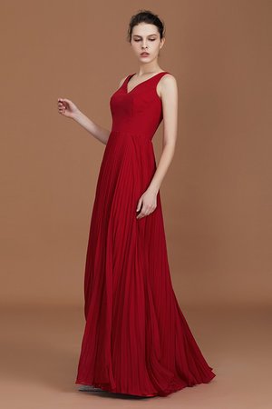 Herrlich A-Line Normale Taille Bodenlanges Brautjungfernkleid aus Chiffon - Bild 6
