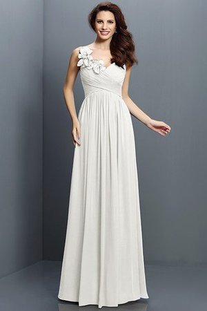 Robe demoiselle d'honneur plissage longue jusqu'au sol de col en v avec chiffon - Photo 16