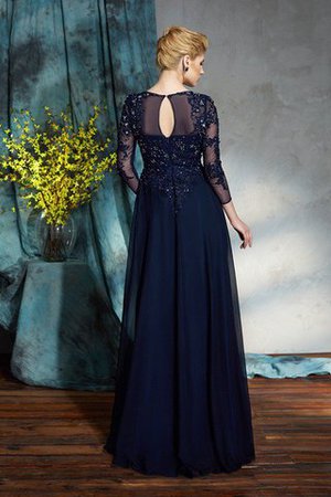 Robe mère de mariée naturel a-ligne appliques col u profond de princesse - Photo 2