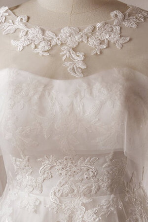 Robe de mariée textile en tulle ligne a morden en dentelle longue - Photo 5