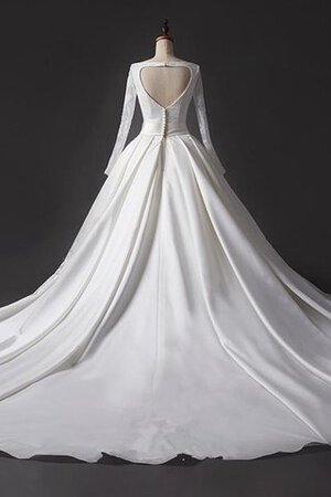 Abito da Sposa in Chiffon Buco Della Serratura Schiena Ball Gown Elegante con Applique in Raso - Foto 3