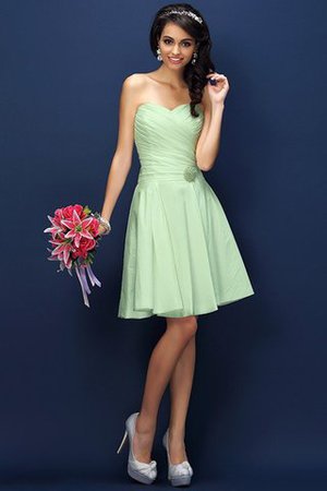 Vestido de Dama de Honor de Corte-A de Escote Corazón de Drapeado de Cremallera - Foto 25