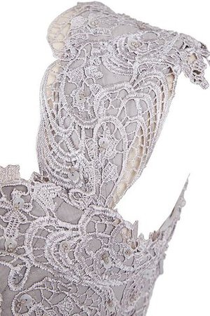 Sencillo Vestido de Dama de Honor de Corte-A en Gasa de Plisado de Manga tapada - Foto 4