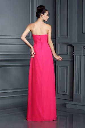 Robe demoiselle d'honneur manche nulle a-ligne en chiffon avec zip de princesse - Photo 30