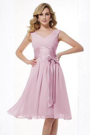 Normale Taille A-Linie Prinzessin Drapiertes Brautjungfernkleid aus Chiffon - Bild 20