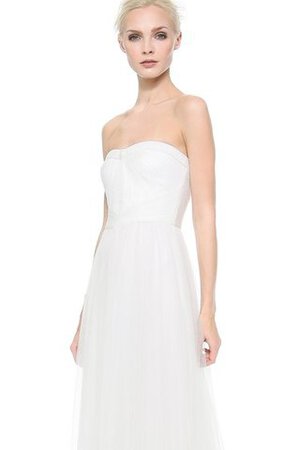 Abito da Sposa in Organza Cerniera Naturale con Piega a Spiaggia con Increspato - Foto 3