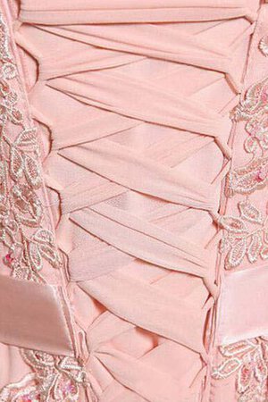 Abito da Sera Allacciato in pizzo lusso in Chiffon A Terra con Applique - Foto 3
