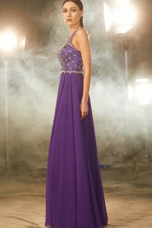 Normale Taille Ärmelloses Schaufel-Ausschnitt Bodenlanges Anständiges Abendkleid - Bild 3