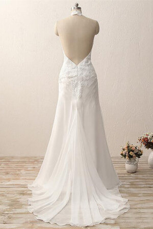 Robe de mariée avec zip de traîne courte satin en simulation gracieux naturel - Photo 3