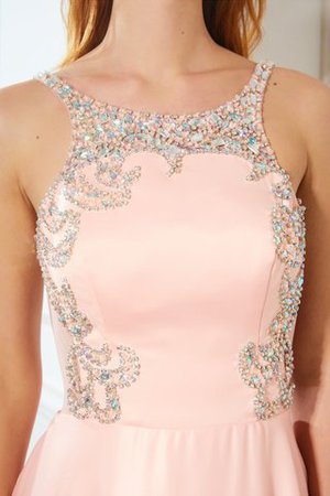 Vestido de Fiesta de Corte-A en Satén de Abalorio de Sin mangas de Hasta el suelo - Foto 6