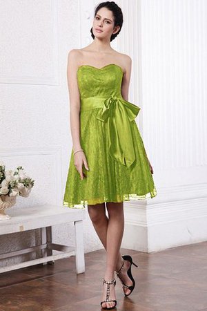 Vestido de Dama de Honor de Corte princesa de Corte-A de Escote Corazón con Cintas - Foto 13