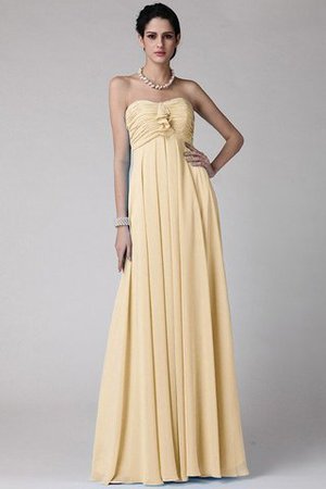 Robe demoiselle d'honneur longue de fourreau de lotus avec sans manches en chiffon - Photo 6