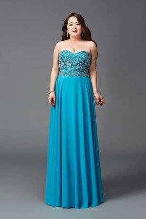 Normale Taille Bodenlanges Sittsames Formelles Ballkleid mit Reißverschluss - Bild 5