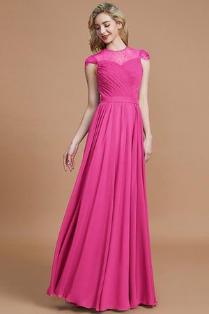 Vestido de Dama de Honor de Corte princesa de Corte-A en Gasa de Escote redondo - Foto 16