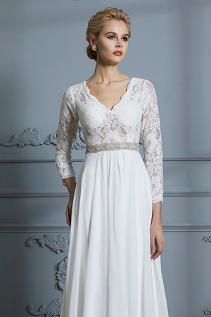 Süss Modern Romantisches Sittsames Brautkleid aus Chiffon - Bild 7