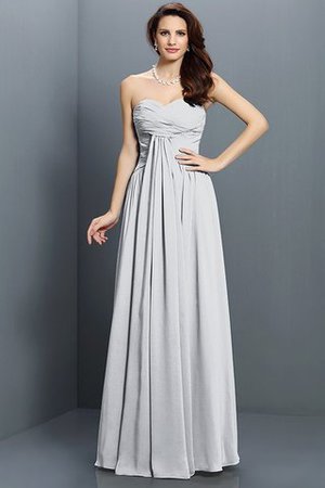 Herz-Ausschnitt Satin Ärmelloses Brautjungfernkleid mit Drapierung mit Plissierungen - Bild 27