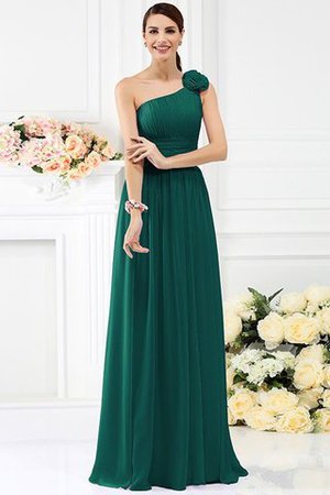 Reißverschluss Chiffon Sittsames Brautjungfernkleid ohne Ärmeln mit Blume - Bild 9