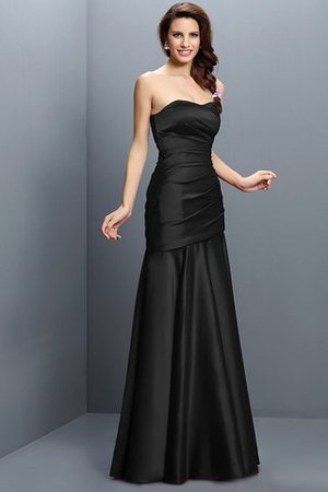 Ärmellos Trägerlos Gerüschtes Prinzessin Bodenlanges Brautjungfernkleid - Bild 2
