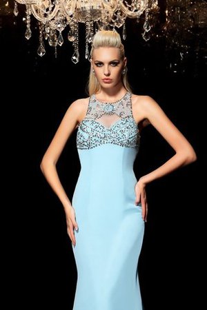 Robe de bal sexy naturel longue avec sans manches en chiffon - Photo 5