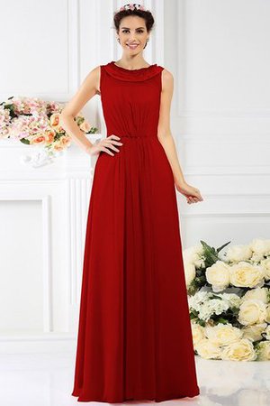 Boot-Ausschnitt Chiffon Reißverschluss Prinzessin Bodenlanges Brautjungfernkleid - Bild 24