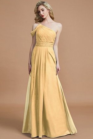 A-Linie Ein Schulterfreies Prinzessin Bodenlanges Brautjungfernkleid aus Chiffon - Bild 14