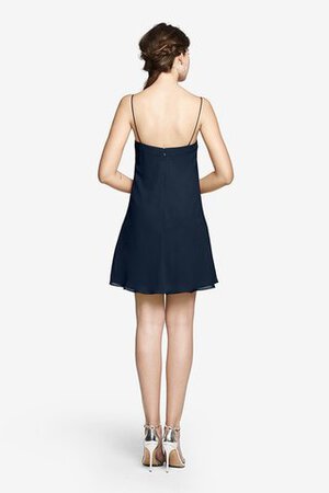 Spaghetti Träger gerüschtes Chiffon kurzes Brautjungfernkleid - Bild 8